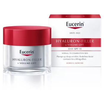 Hyaluron-Filler + Volume-Lift Day Cream Normal To Combination Skin SPF15 - Spevňujúci denný pleťový krém
